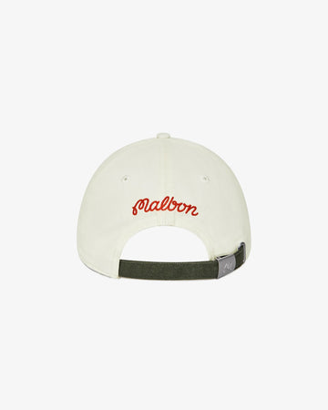 Malbon Golf Torrey Pines Dad Hat - Egret/White, angle view