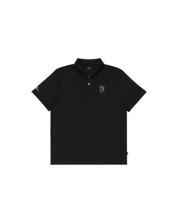 Malbon Trophy Performance Pique Polo - Black