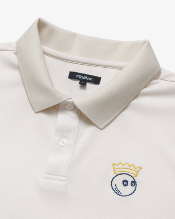 Malbon Trophy Performance Pique Polo - Ivory