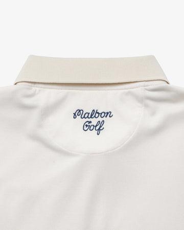 Malbon Trophy Performance Pique Polo - Ivory