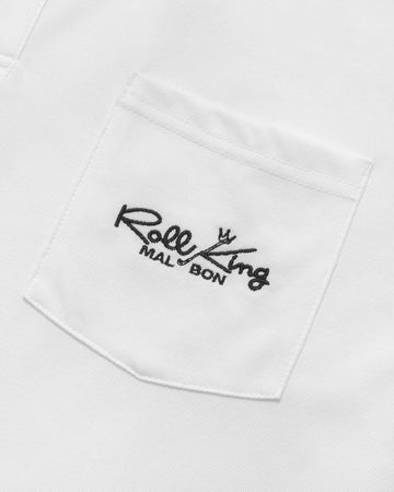 Malbon Roll King Performance Pique Polo - White