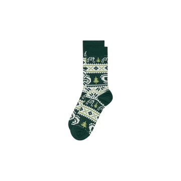 Malbon Golf Douglas Fair Isle Sock - Green