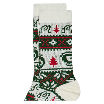 Malbon Golf Douglas Fair Isle Sock - Ivory