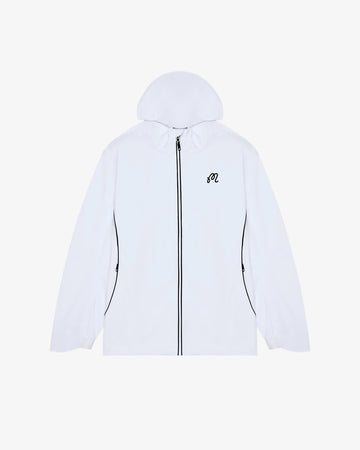 Malbon Golf Cloudburst Rain Jacket - white