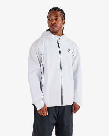 Malbon Golf Cloudburst Rain Jacket - white
