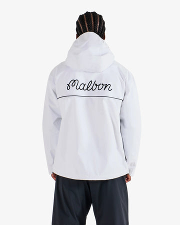 Malbon Golf Cloudburst Rain Jacket - white
