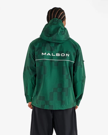 Malbon Golf Performance Full Zip Rain Jacket - Green Malbon Golf Performance Full Zip Rain Jacket - Green