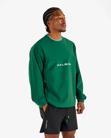 Malbon Performance Crew Popover - Eden Green