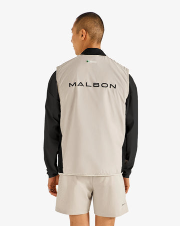 Malbon Performance Ribbed Panel Vest - Tan