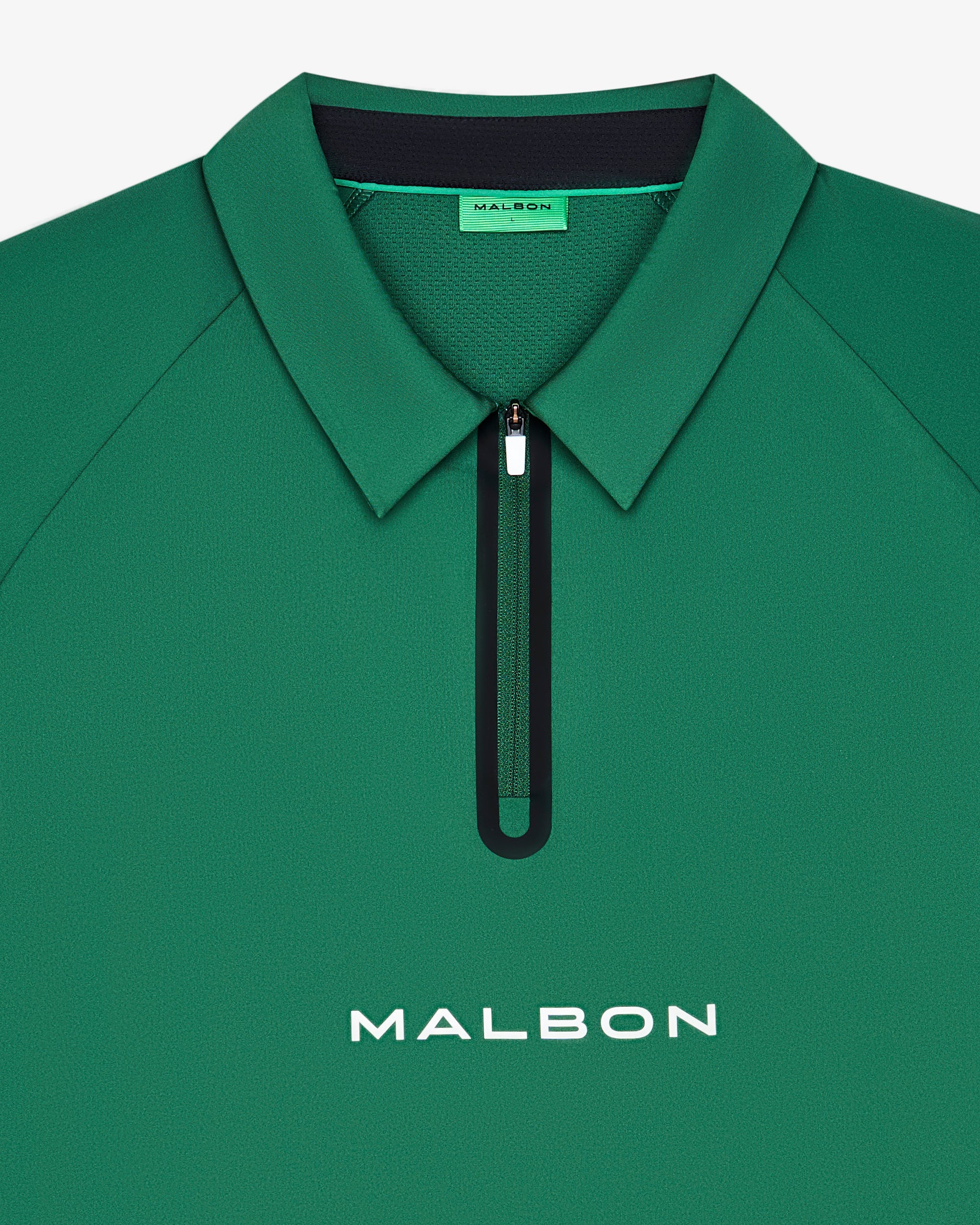 MALBON GOLF ポロシャツ Malbon Golf Performance Zip Raglan Polo - Eden Green – Bisque Golf