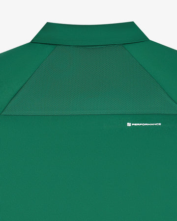 Malbon Golf Performance Zip Raglan Polo - Eden Green