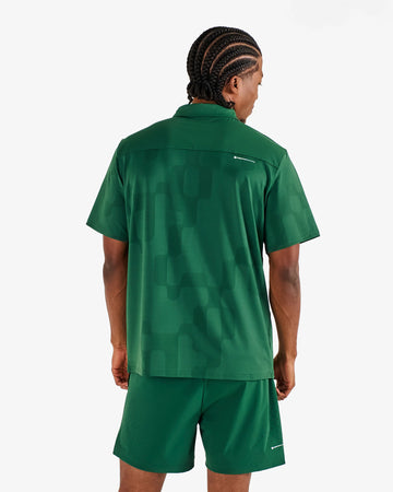 Malbon Golf Performance Mesh Paneled Polo - Eden Green