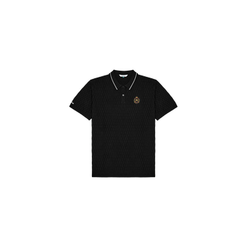 Malbon Golf Crest Knit Polo - Black