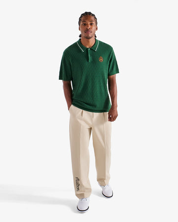 Malbon Golf Crest Knit Polo - Myrtle