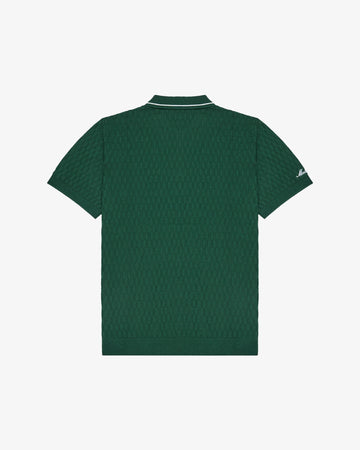 Malbon Golf Crest Knit Polo - Myrtle