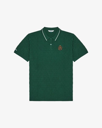 Malbon Golf Crest Knit Polo - Myrtle
