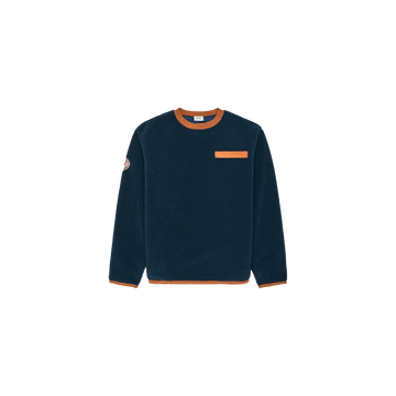 Malbon Golf Hudson Sherpa Crewneck - Navy