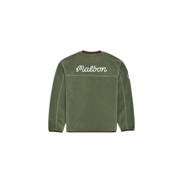 Malbon Golf Hudson Sherpa Crewneck - Olive