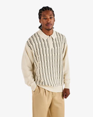 Malbon Golf Links Polo Sweater - Beige