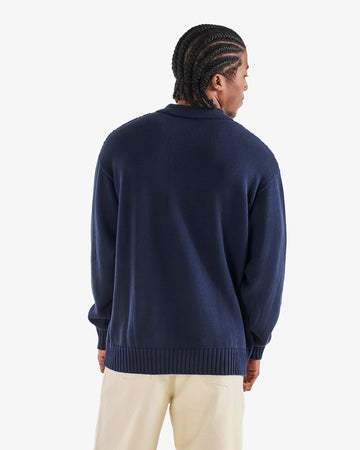 Malbon Golf Links Polo Sweater - Navy