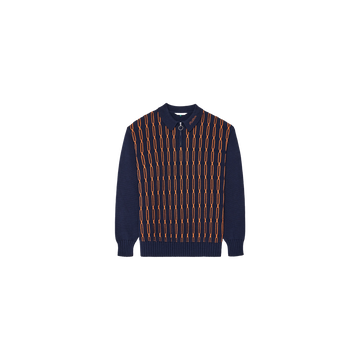 Malbon Golf Links Polo Sweater - Navy