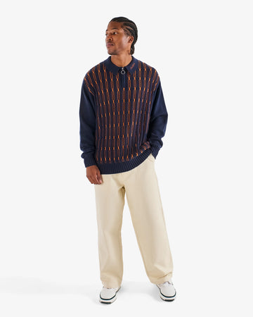 Malbon Golf Links Polo Sweater - Navy