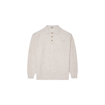 Malbon Golf Gauge Waffle Knit Polo - Ivory
