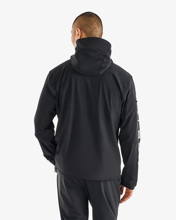 Malbon Golf Performance Full Zip Shell Jacket - Black