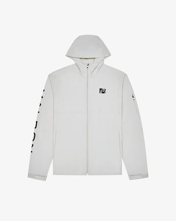 Malbon Performance Full Zip Shell Jacket- Silver