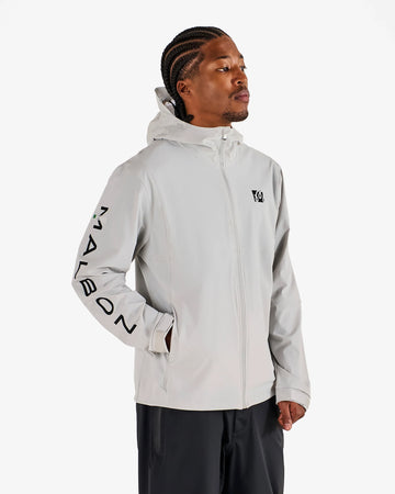 Malbon Performance Full Zip Shell Jacket- Silver