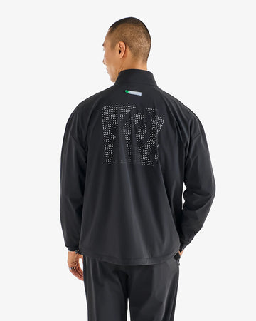 Malbon Performance Quarter Zip Shell Pullover - Black detail