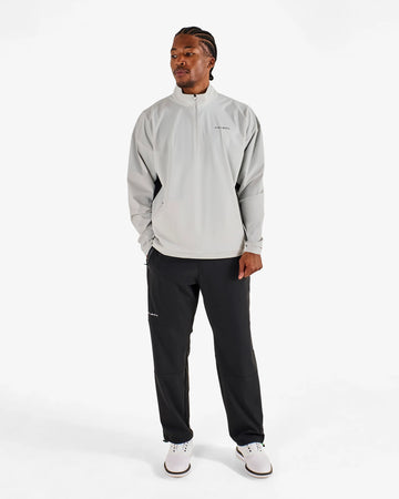 Malbon Performance Quarter Zip Shell Pullover - Silver/Black