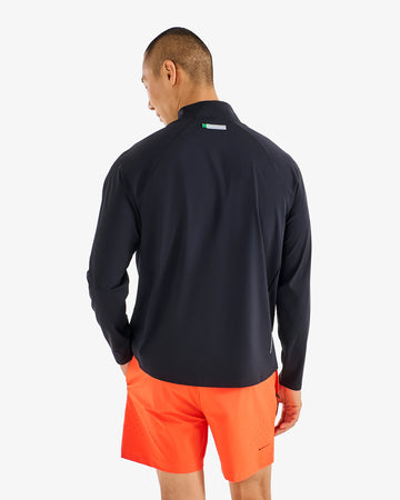Malbon Performance Raglan Quarter Zip - Black