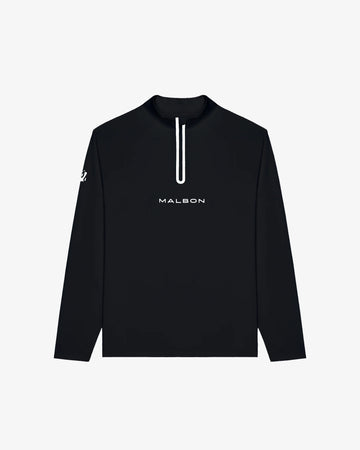 Malbon Performance Raglan Quarter Zip - Black