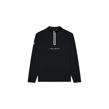 Malbon Performance Raglan Quarter Zip - Black