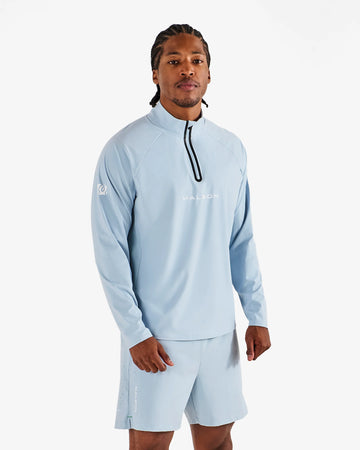Malbon Performance Raglan Quarter Zip - Subdued Blue