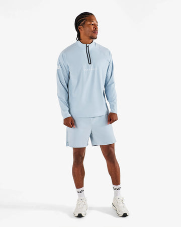 Malbon Performance Raglan Quarter Zip - Subdued Blue