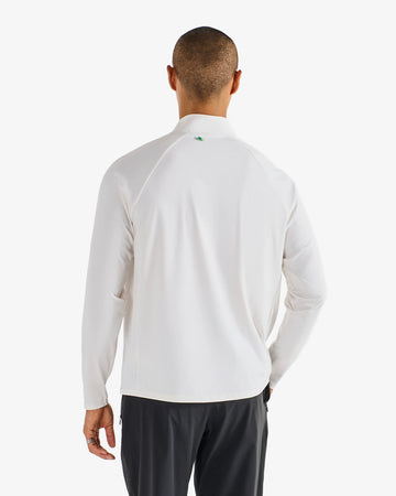 Malbon Performance Raglan Quarter Zip - White