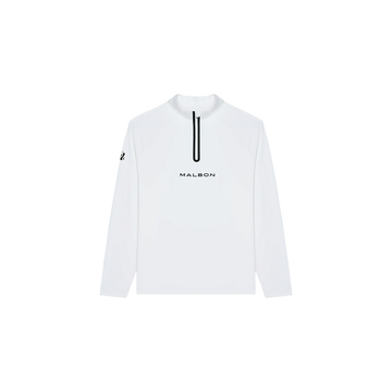 Malbon Performance Raglan Quarter Zip - White