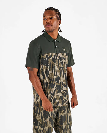 Malbon Golf Tour Divot Camo Polo
