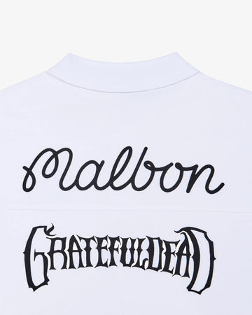 Malbon Golf Grateful Dead Stealie Polo - White