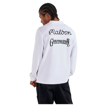 Malbon Golf Grateful Dead Stealie Polo - White