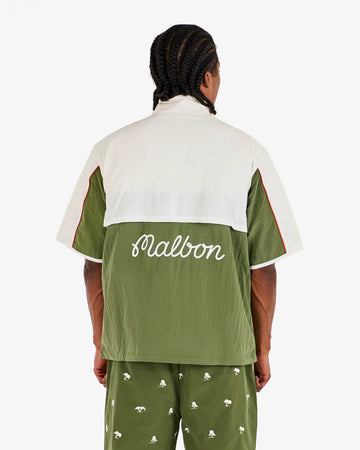 Malbon Golf Torrey Pines Windshirt - White/Green
