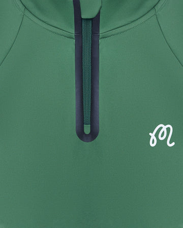 Malbon Performance Raglan Quarter Zip - Forest