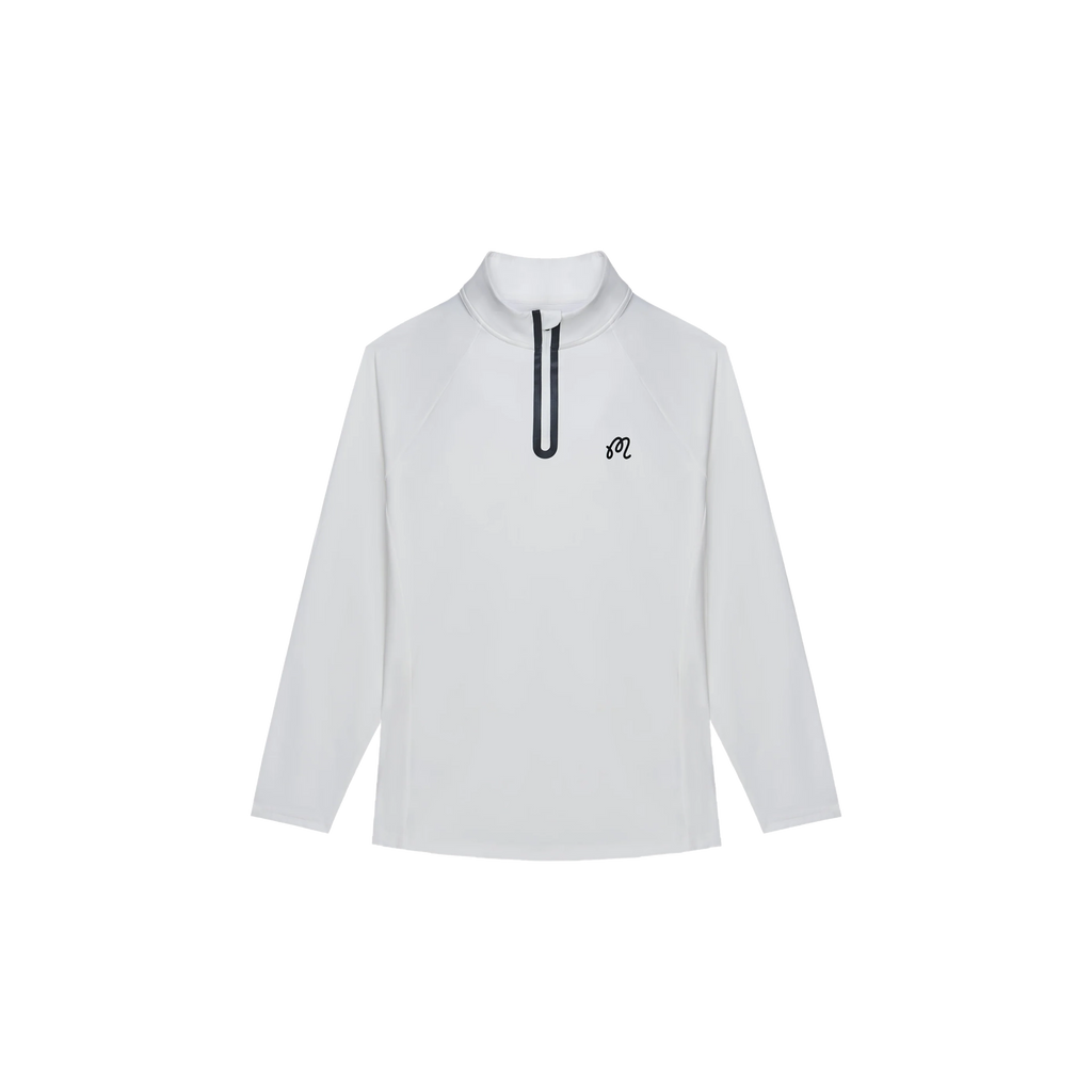 Malbon Performance Raglan Quarter Zip - White – Bisque Golf