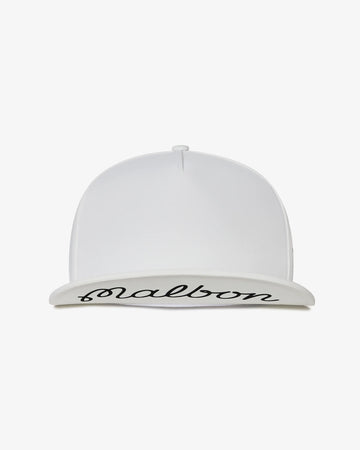 Malbon Golf x Jesper Parnevik 5 Panel Hat - White