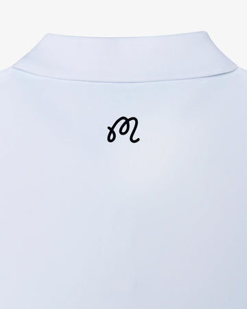 Malbon Block Placket Polo - White