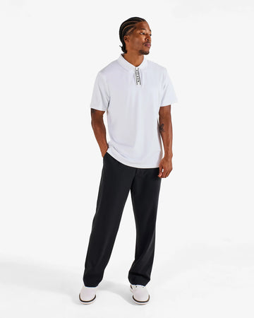 Malbon Block Placket Polo - White