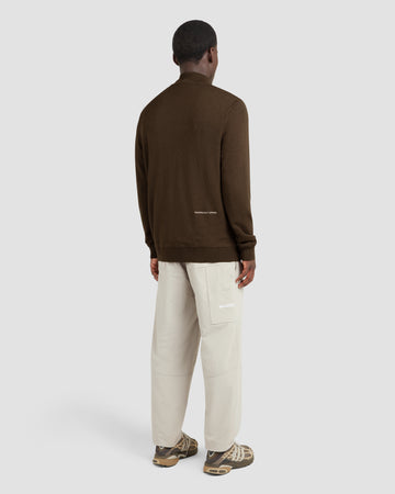 Manors Golf Merino Windbreaker - Hickory Brown