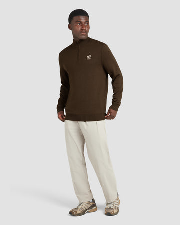 Manors Golf Merino Windbreaker - Hickory Brown
